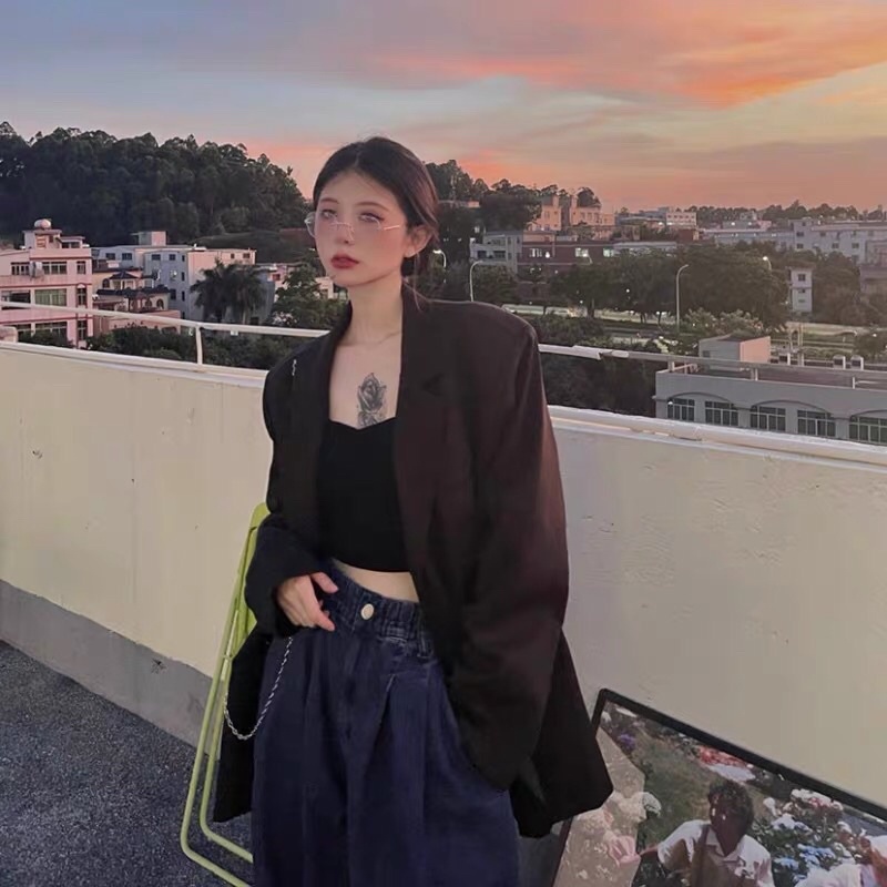 (SẴN) TKLIHN Áo khoác BLAZER oversize HOT FASHIONITA thuết kế mix phụ kiện độc lạ 2021 | BigBuy360 - bigbuy360.vn