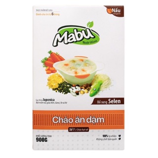 [Chính hãng] Cháo ăn dặm Mabu 900g Hạt vỡ