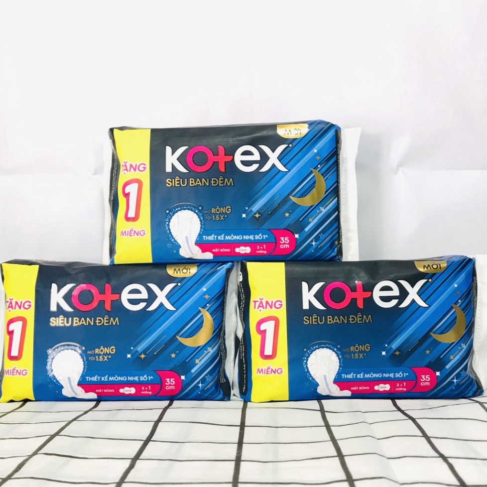 Băng vệ sinh Kotex Siêu ban đêm dày cánh 35cm -1970