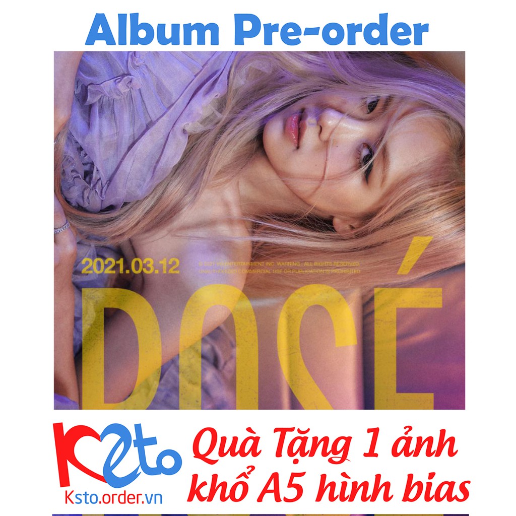 Album ROSÉ - First Single Album R + Quà 1 ảnh khổ A5