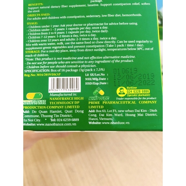 Thông táo bổ xung chất xơ giúp nhuận tràng làm hết táo bón
