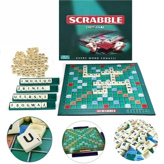 Scrabble Tile Crossword Board / Family Game (sahibba) Non-carrom Permainan Budak Early Learning Educational Toy