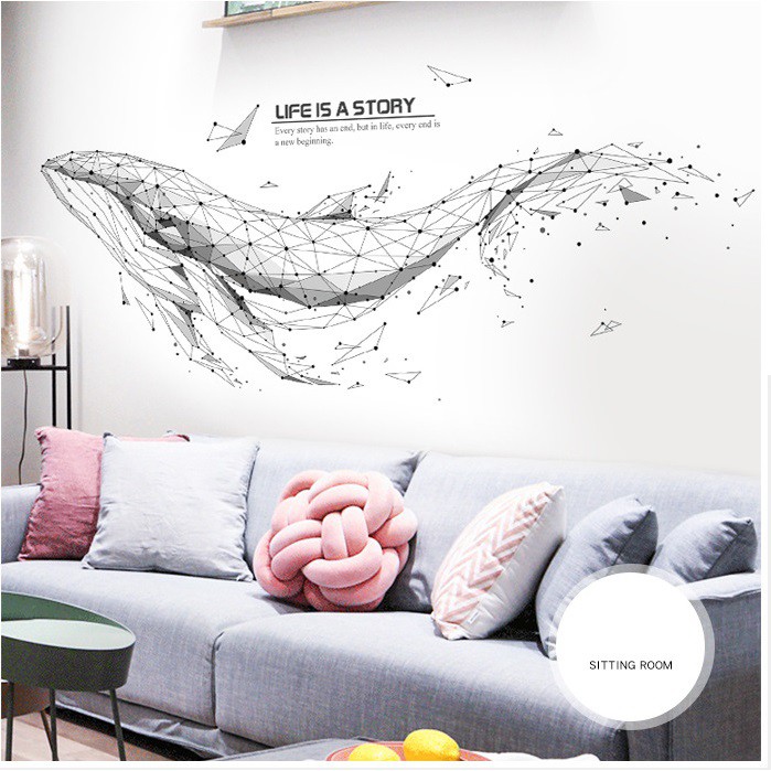 Decal Dán Tường Cá Heo DC013 Decor Trang Trí Nhà Cửa