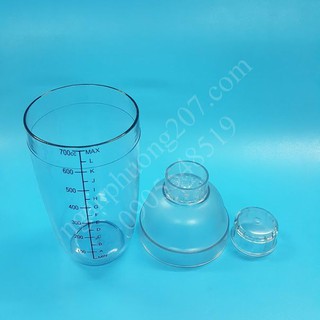Bình lắc pha chế Cocktail Shaker 700ML in đậm