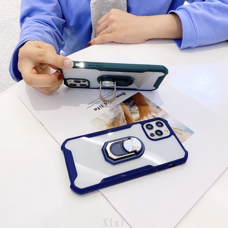 Ốp điện thoại PC cứng trong suốt chống sốc có giá đỡ cho Samsung Galaxy A32 A02 M02 A12 A42 M51 M31s M31 M21 M11 A11 A01 A71 A51 A70 | BigBuy360 - bigbuy360.vn