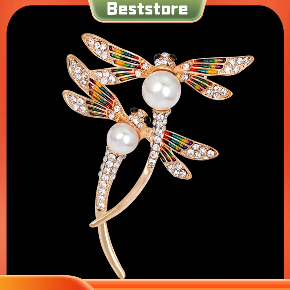 Ghim cài áo hình con chuồn chuồn đính đá thời trang