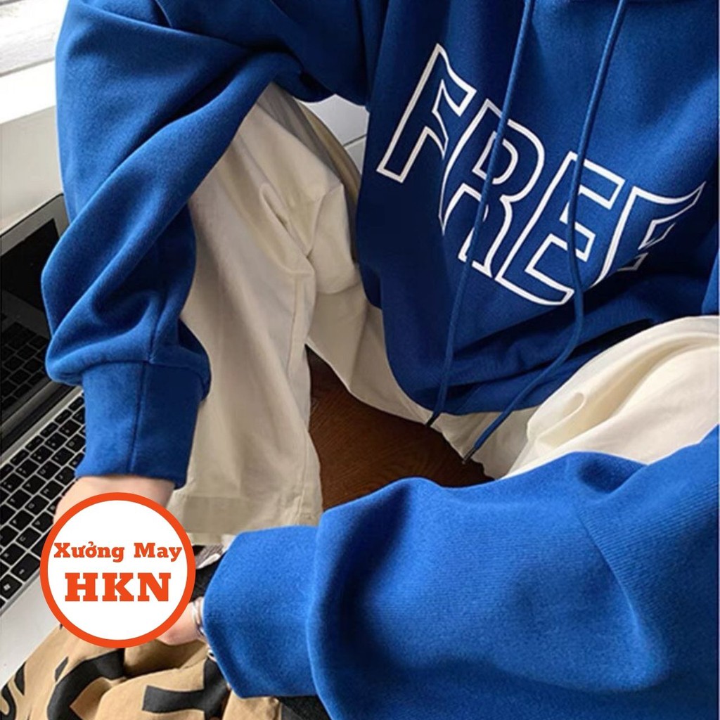 Áo Hoodie Nam Nữ Màu Xanh In Chữ Free Chất Nỉ Ngoại Dày Mã 794 Xưởng May HKN | BigBuy360 - bigbuy360.vn