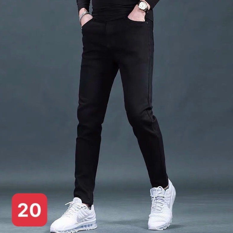 Quần jean nam chất bò cao cấp đen co dãn 4 chiều, quần jean nam đen trơn NHIỀU MẪU HOT Tomy_shop ms20