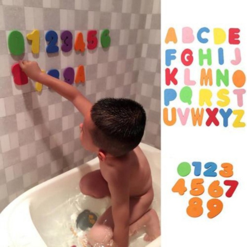 ABC Bộ Đồ Chơi 123 Chữ Cái Cho Bé Miếng Xốp Chữ Số Dành Cho Bé Khi Tắm
