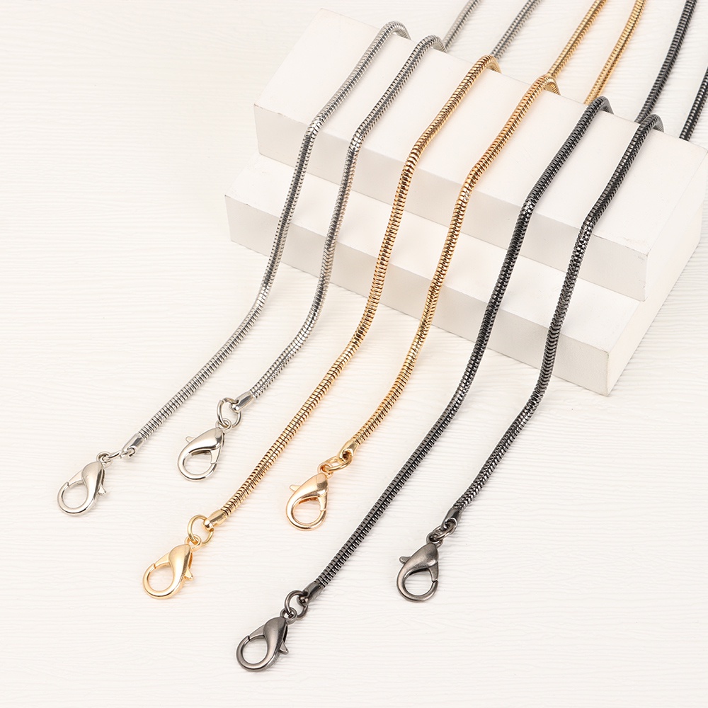 Dây Xích Màu Đen Bằng Kim Loại Chất Lượng Cao Dùng Làm Túi Xách/ Đeo Vai DIY