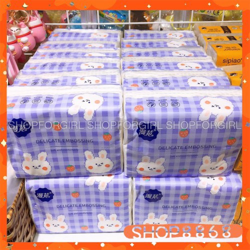 Giấy ăn con thỏ cute bich , giấy dai bền đẹp  ( 1 gói ) -shop8868