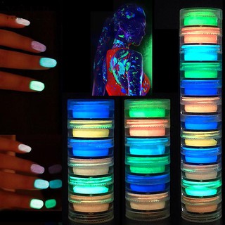 [Hàng mới về] Bột nhũ kim tuyến ánh neon 6 màu trang trí móng tay độc đáo