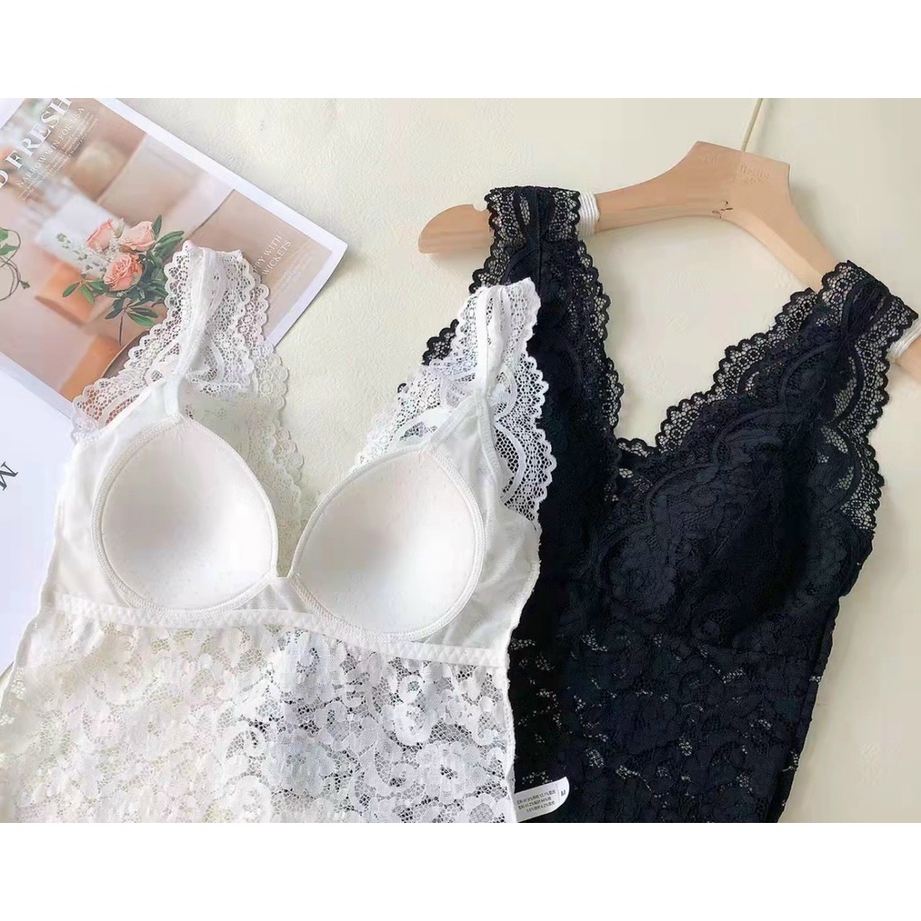 Áo Bra Ren Hoa Dáng Dài K123