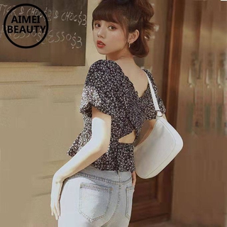 Áo Voan Hoa Tay Phồng Thời Trang Dành Cho Nữ
