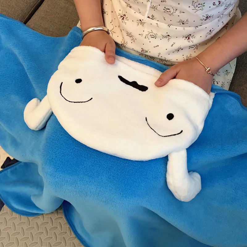 Chăn Nhỏ Hình Cậu Bé Bút Chì shin-chan Hoạt Hình Bằng Lông Cừu San Hô