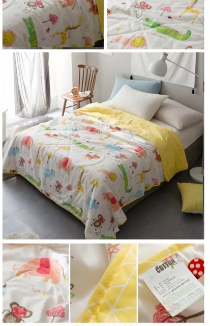 Chăn hè thu cotton lụa Korea