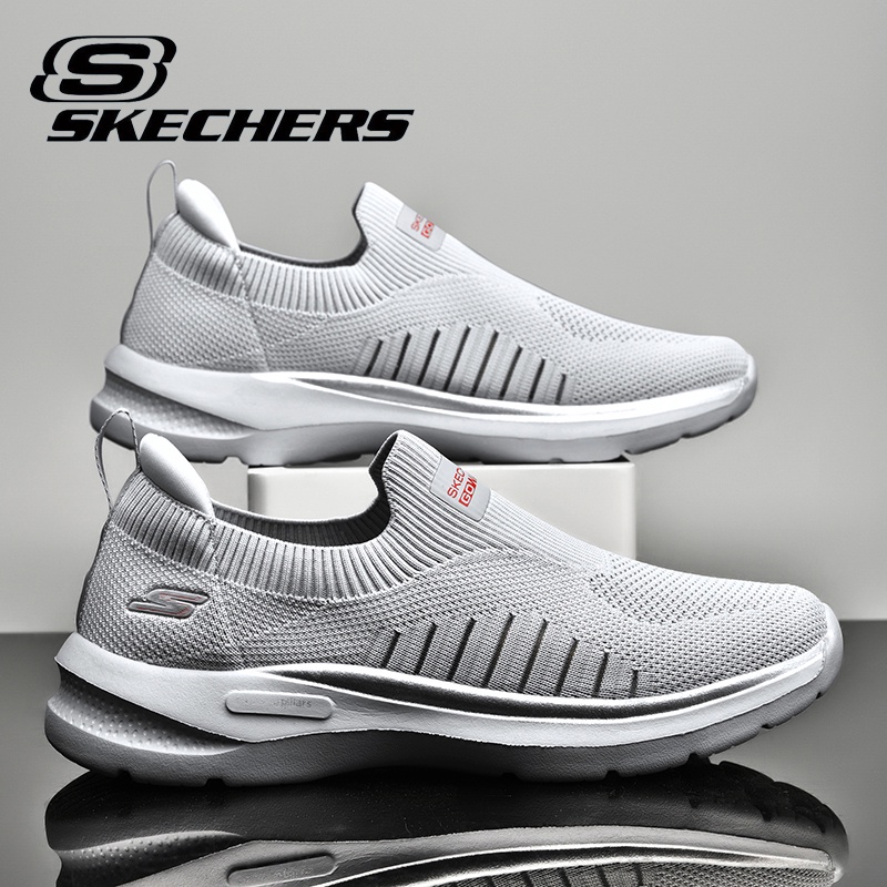 Giày Thể Thao Chạy Bộ Skechers_Kasut Skasual lelaki Co Giãn 5 Màu Tùy Chọn Cho Nam