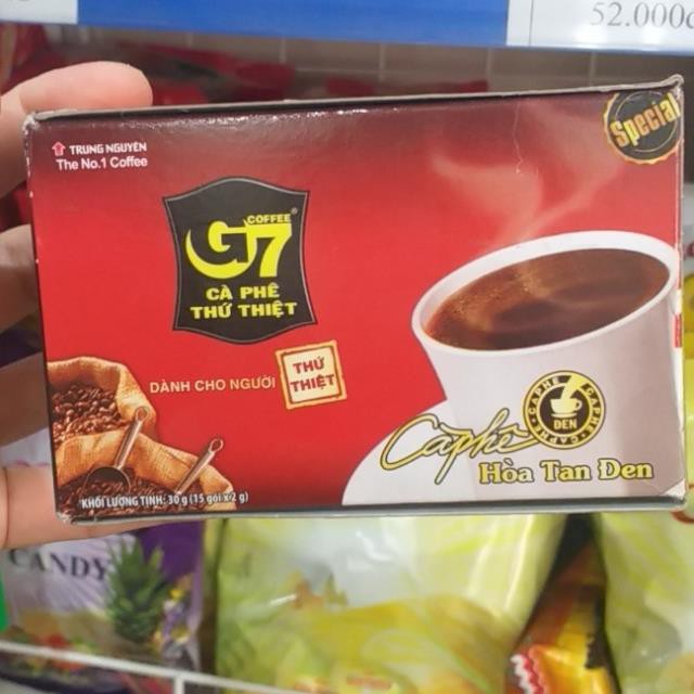 Cà phê G7 hòa tan đen - Hộp 15 gói 2gr