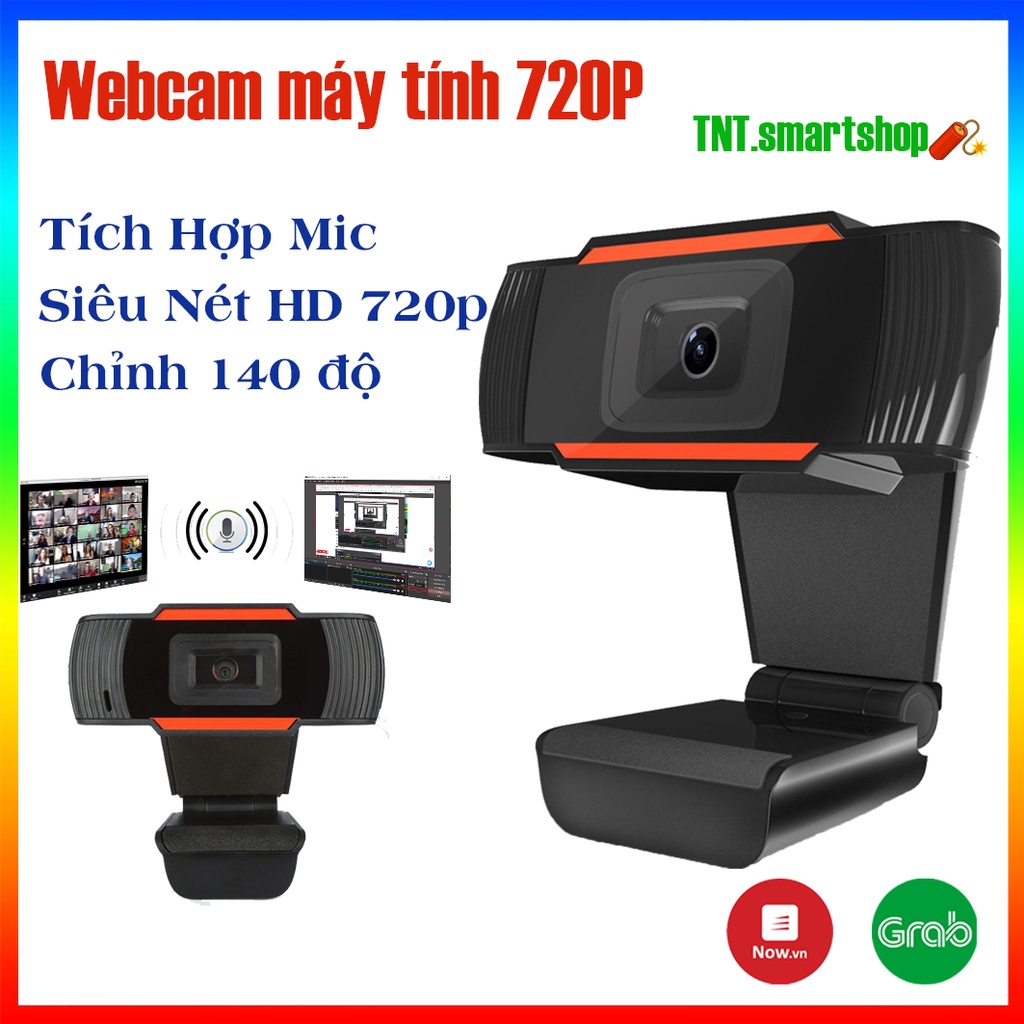 Webcam Có Mic Chuyên Dụng Cho Livestream Học Và Làm Việc Online, Webcam máy tính có mic 720p