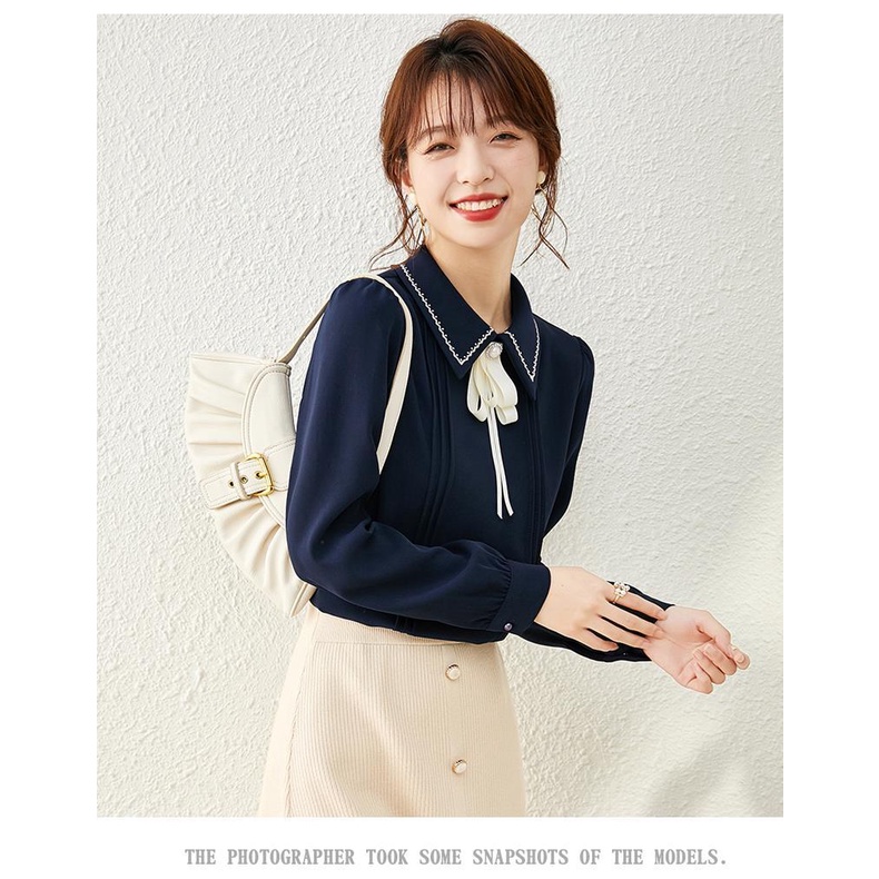 Áo Sơ Mi Chiffon Tay Dài Thời Trang Mùa Thu Dành Cho Nữ