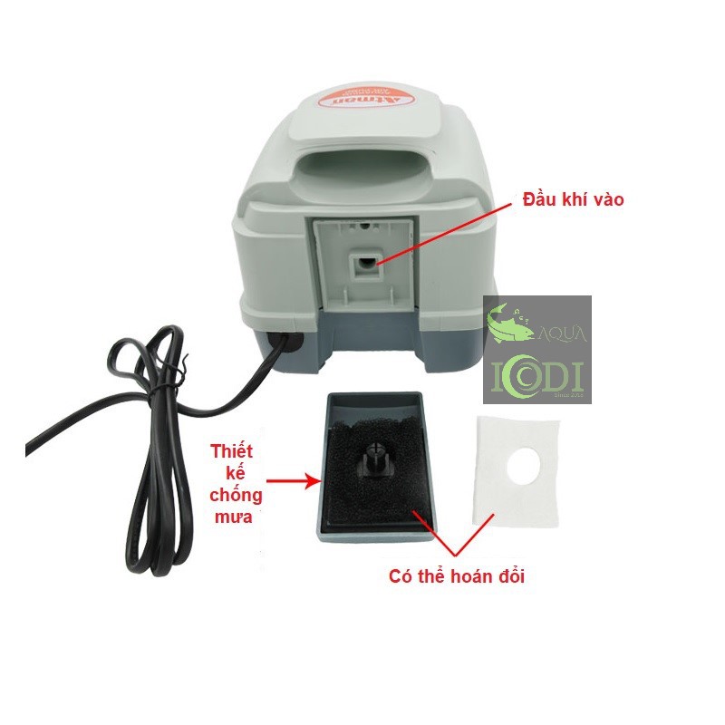 Máy sủi oxy cho bể cá Atman HP-4000 HP-8000 HP-12000