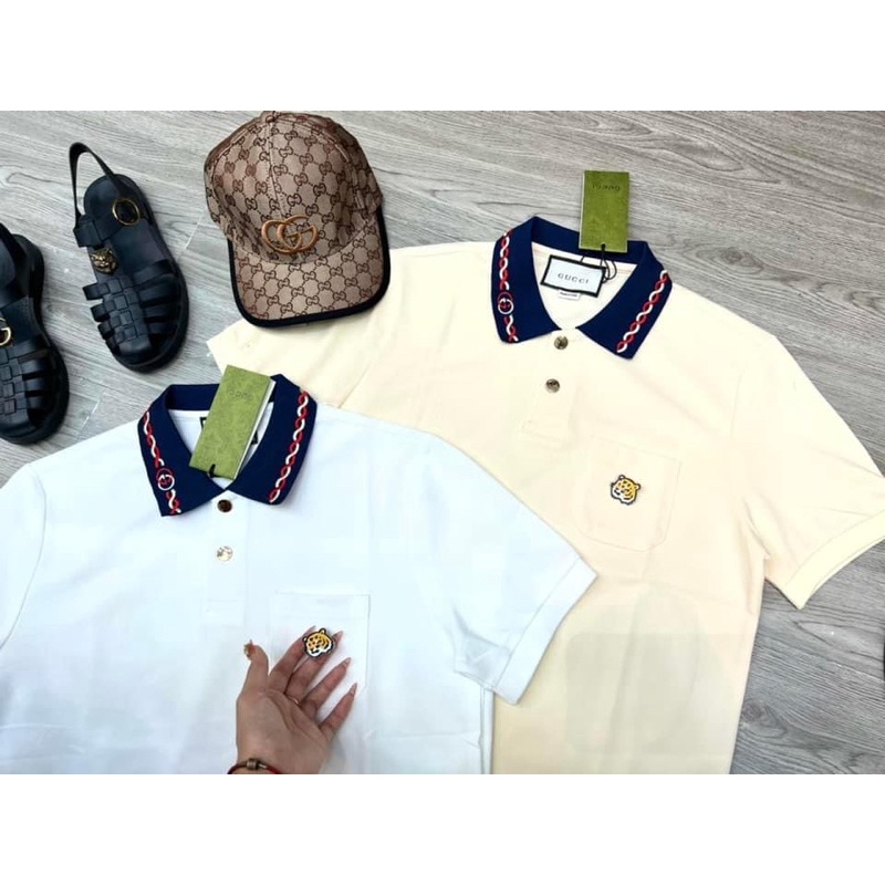 Áo Phông Cổ Nam Gucci có kèm logo hổ (cao cấp)