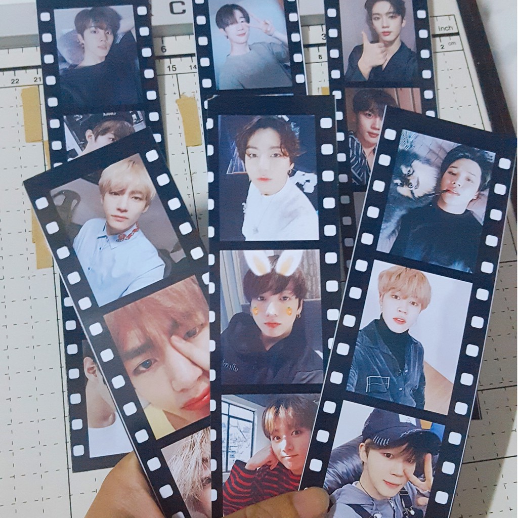 In ảnh FilmStrip theo yêu cầu ảnh cá nhân, idol Kpop BTS, BLACKPINK, TWICE, X1...