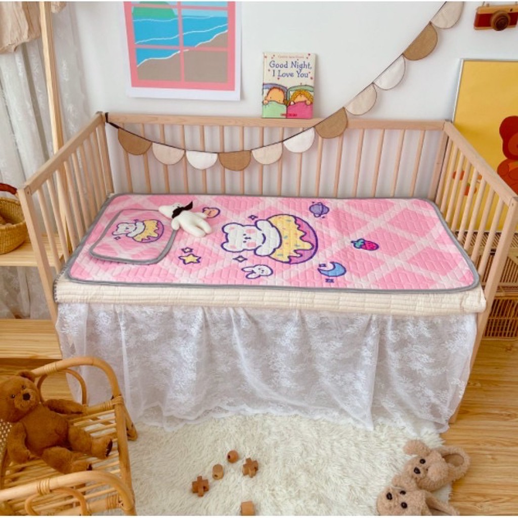 Chiếu điều hòa cao su non cho bé họa tiết gấu xinh xắn Baby Dreams - C3