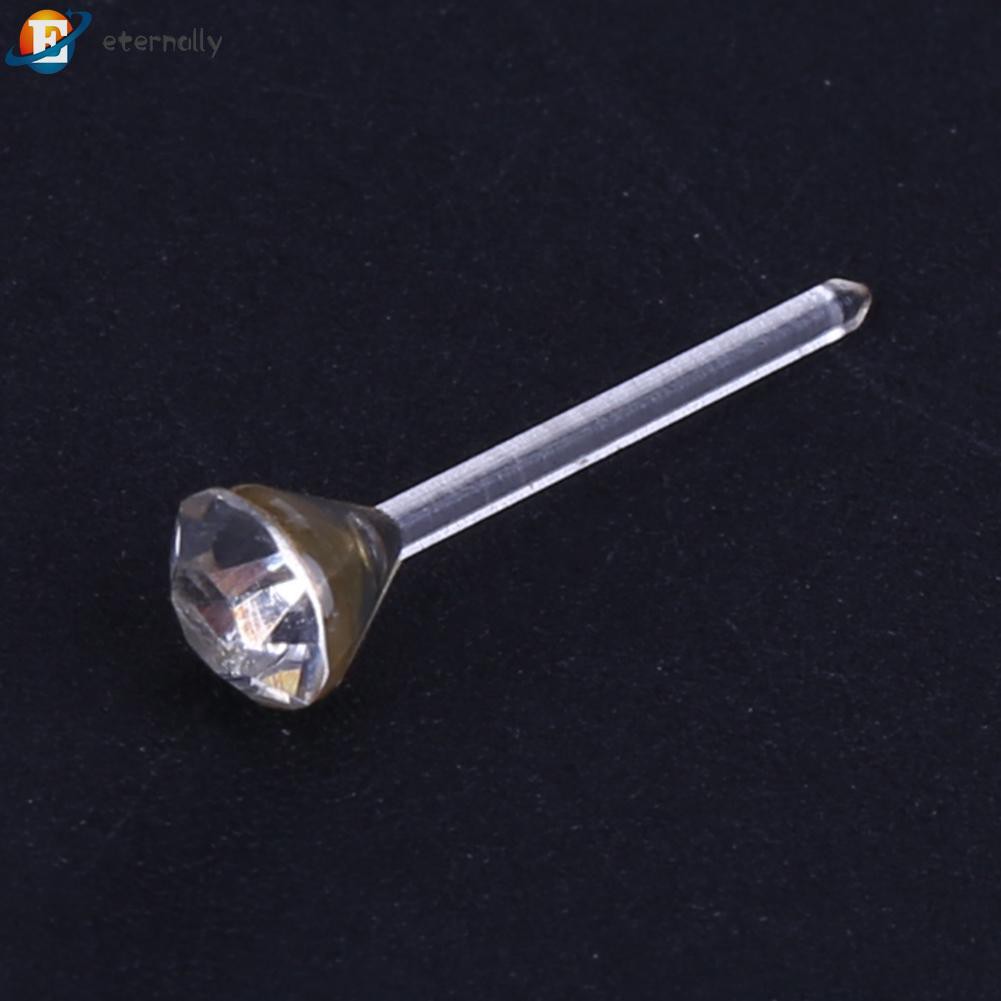 Set 20 Đôi Bông Tai Xỏ Lỗ Hình Tròn Bằng Nhựa 11.24