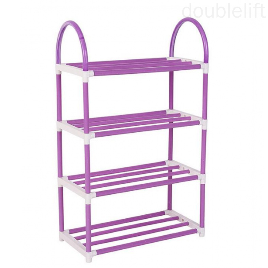 Shoes Rack Organizer Multi-layer Plastic Shoe Stand Doorway Dormitory Storage Shelf Random Color doublelift store