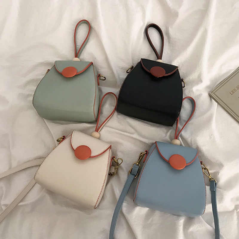 Túi Đeo Chéo Hình Vuông Cỡ Nhỏ Phối Dây Đeo Sợi Xích Phong Cách Phương Tây Thời Trang