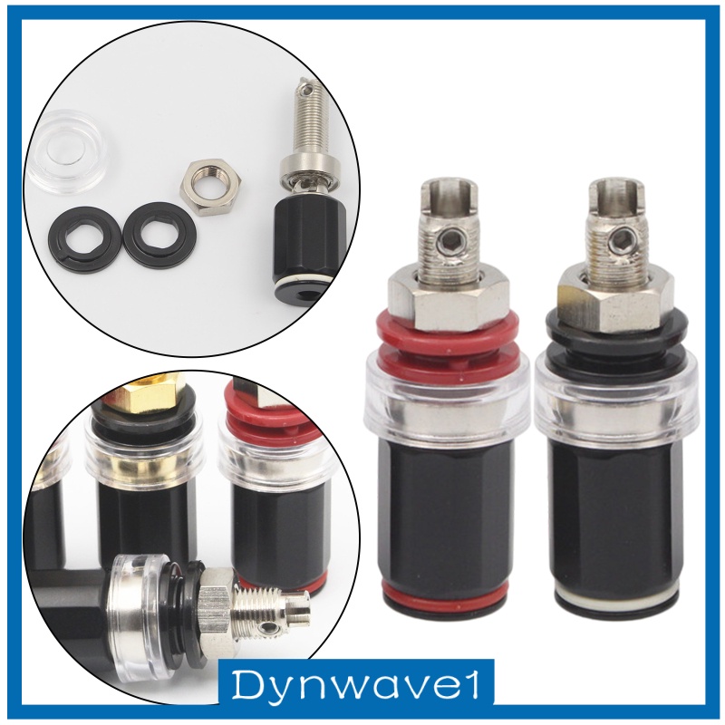 [DYNWAVE1] 2 pair Pure Copper Amplifier Speaker Terminal Binding Post