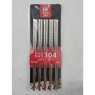 Set 5 đôi đũa Hàn Quốc inox 304