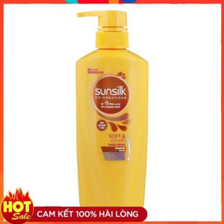 Dầu gội sunsilk soft & smooth thái lan 450ml - màu vàng