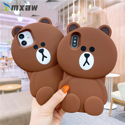 Ốp điện thoại hình gấu Brown đáng yêu cho Iphone 12 Pro Max Mini 11 Pro Max X 7 8 6 Plus 5 5s Se