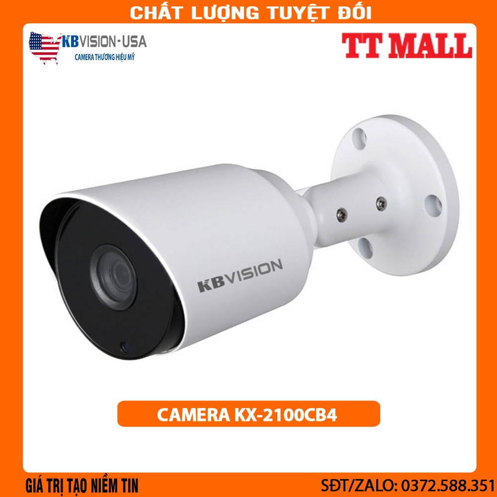 [Mã ELHAMS5 giảm 6% đơn 300K] Camera ngoài trời Kbvision KX- 2100CB4 hàng chính hãng thương hiệu Mỹ