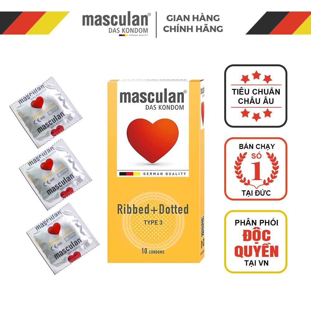 Bao Cao Su Masculan Ribbed + Dotted
