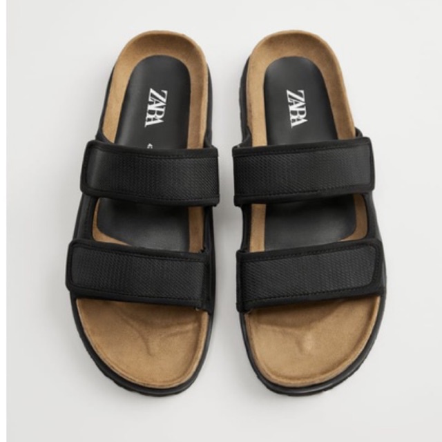 Dép sandal Zara authentic WITH HOOK-AND-LOOP FASTENING