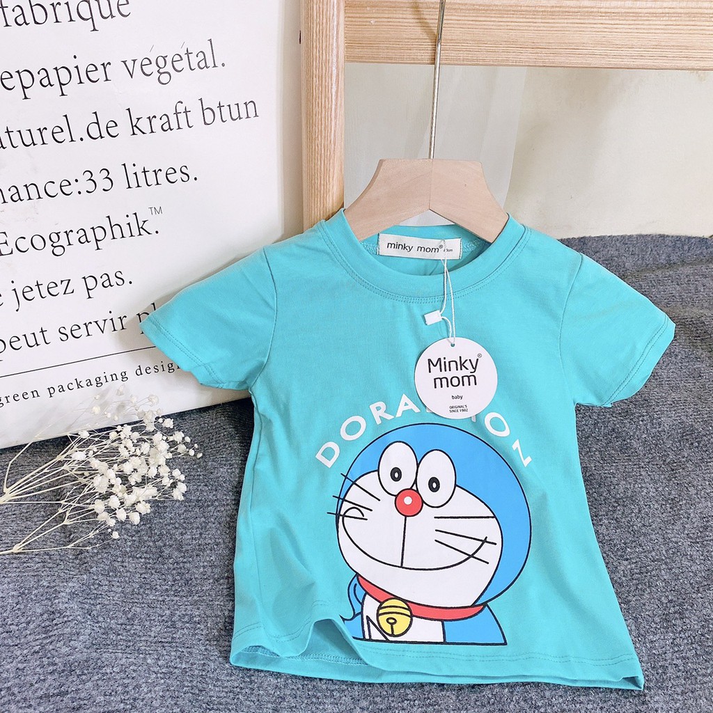 Áo phông cotton Hè Minky mom in hình siêu dễ thương_Quần áo trẻ em
