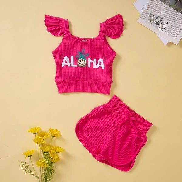 Bộ Thời Trang Aloha Sang Chảnh Bộ Cộc Tay Cực Xinh Cho Bé Gái Từ 7Kg Đến 35Kg Thời Trang Trẻ Em Ken Store