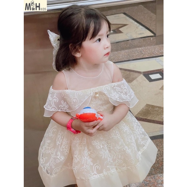 Đầm Công Chúa Trễ Vai Sang Chảnh Cho Bé Gái NIAKI - TT81