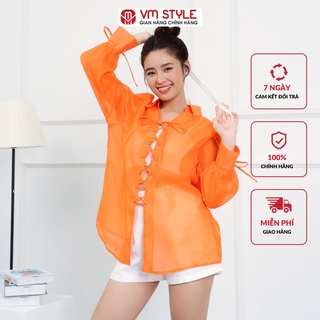 Áo sơ mi kiểu VMSTYLE tay dài dây đan ngực + 2 dây 030304 22SU05DH2401