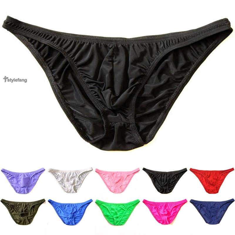 STYLEF-~Men Briefs Panties Sexy Stretch Bulge pouch Elastic Low rise Slim Solid-