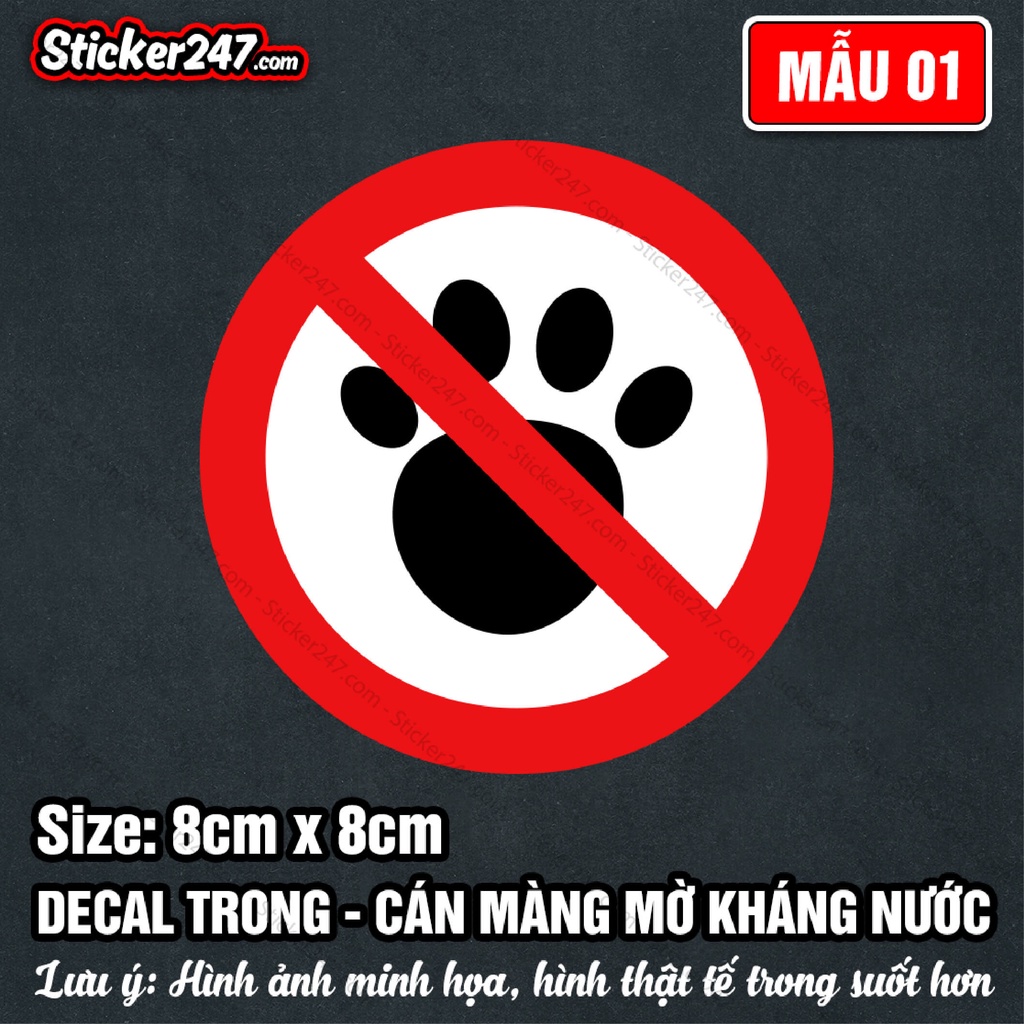 Decal Dán Biển Báo No Smoking, Free Wifi, Cấm Ăn Uống, Push Pull... Sticker biển báo kháng nước dán kính, dán gỗ, tường