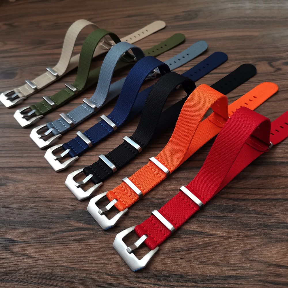 Dây Đeo Nylon 20mm 22mm 007 James Bond Màu Đen