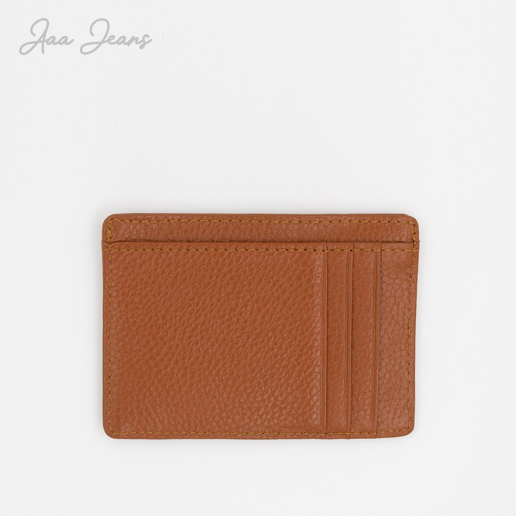 Ví Đựng Thẻ Card Holder Da Thật Genuine Leather Kiểu Dáng Thanh Lịch Aaa Jeans