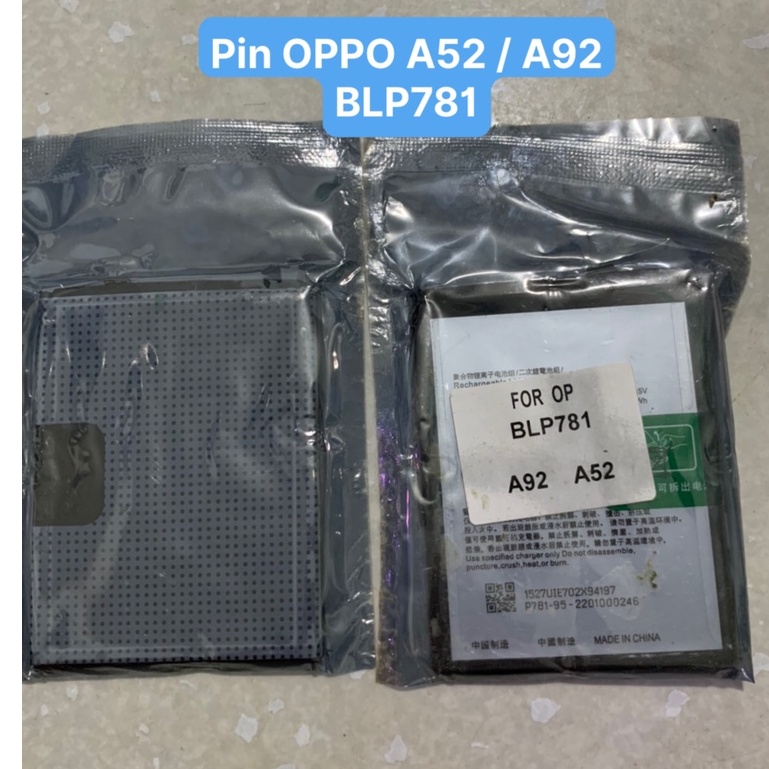 Pin oppo A52 / oppo A92 / BLP781 / pin zin 5000mAh có bảo hành