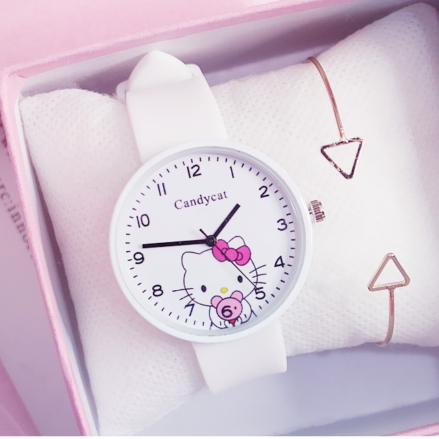 Đồng hồ thời trang nữ dây cao su mèo Kitty PKHRCAT003 | BigBuy360 - bigbuy360.vn