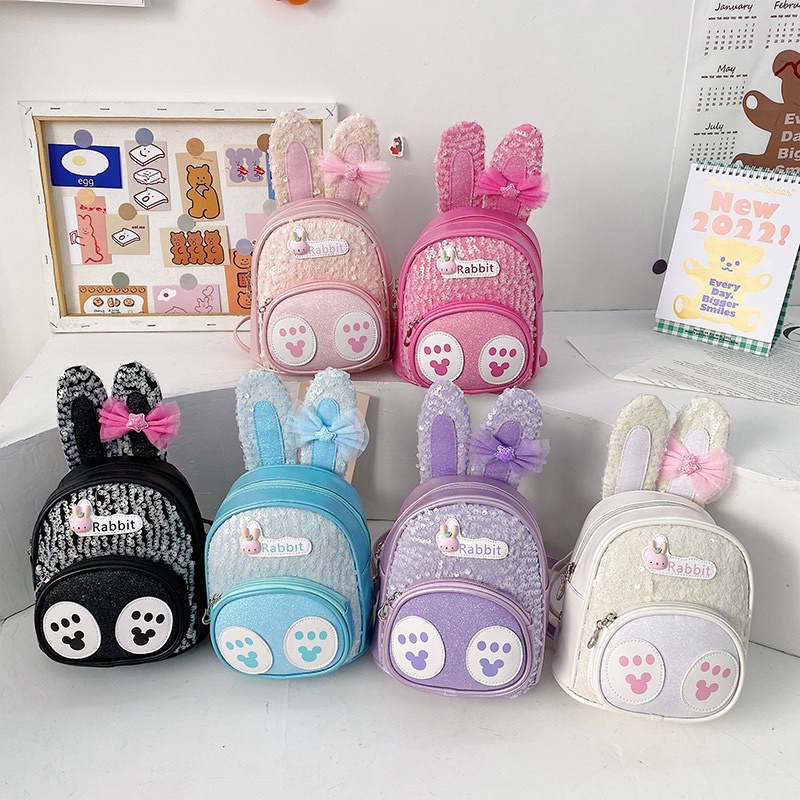 Balo quai đeo bé gái hình tai thỏ dễ thương 🐰(Hàng có sẵn)
