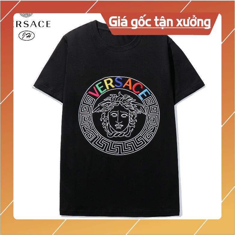 HOT Áo Thun Tay Ngắn Vải Cotton Hiệu Versace Thời Trang